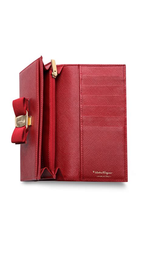 ferragamo half wallet red cheap|ferragamo flap wallet.